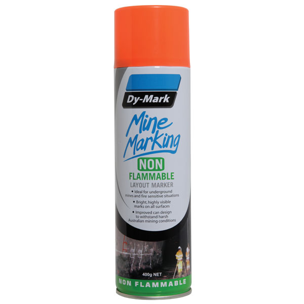 DY-MARK SAFE MARK HORIZONTAL FLURO ORANGE 400G AEROSOL 